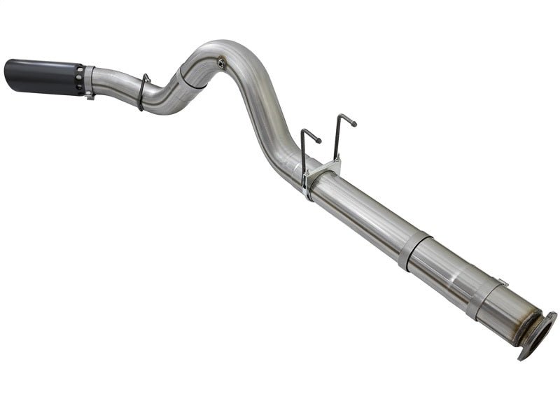 aFe Large Bore-HD 5in DPF Back 409 SS Exhaust System w/Black Tip 2017 Ford Diesel Trucks V8 6.7L(td) - Eastern Shore Retros