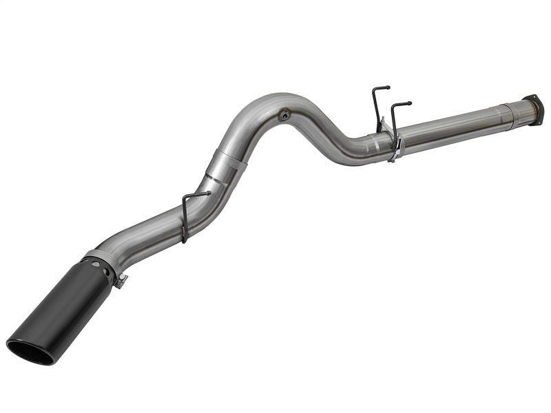 aFe Large Bore-HD 5in DPF Back 409 SS Exhaust System w/Black Tip 2017 Ford Diesel Trucks V8 6.7L(td) - Eastern Shore Retros