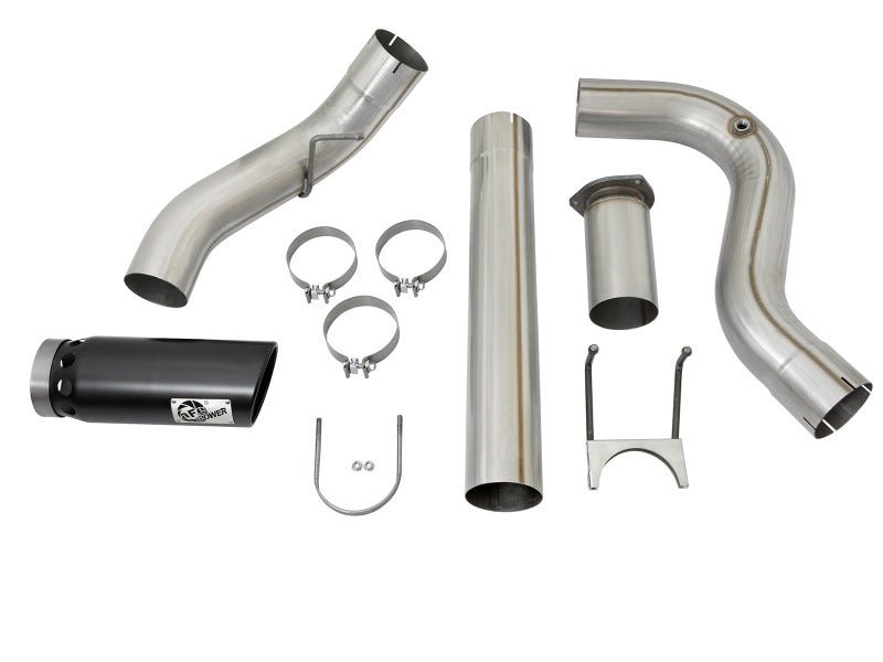 aFe Large Bore-HD 5in DPF Back 409 SS Exhaust System w/Black Tip 2017 Ford Diesel Trucks V8 6.7L(td) - Eastern Shore Retros