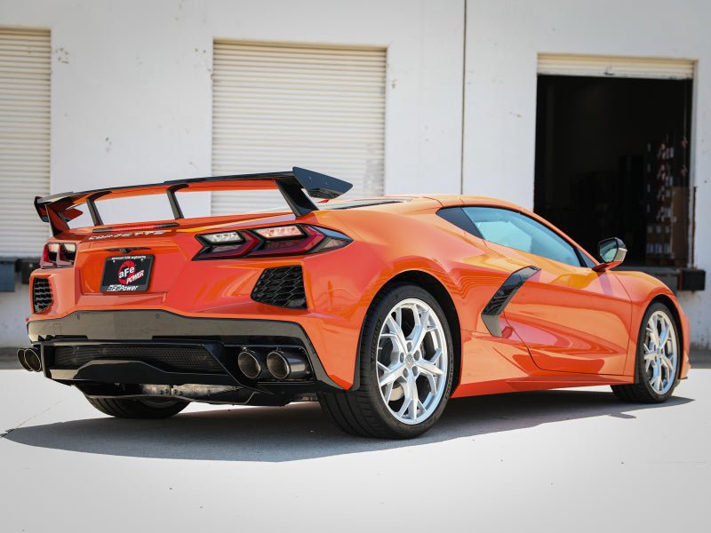 aFe MACH Force-Xp 3in to 2-1/2in 304SS Cat-Back 2020 Chevy Corvette (C8) 6.2L - Carbon Fiber Tip - Eastern Shore Retros