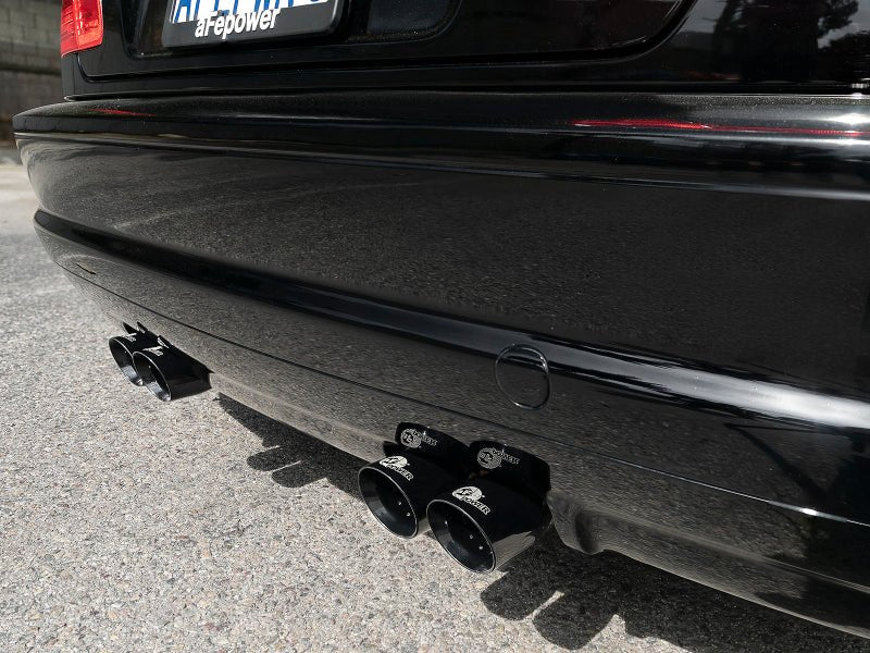 aFe MACH ForceXP 2.5 IN 304 Stainless Steel Cat-Back Exhaust System w/ Black Tips 01-06 BMW M3 (E46) - Eastern Shore Retros
