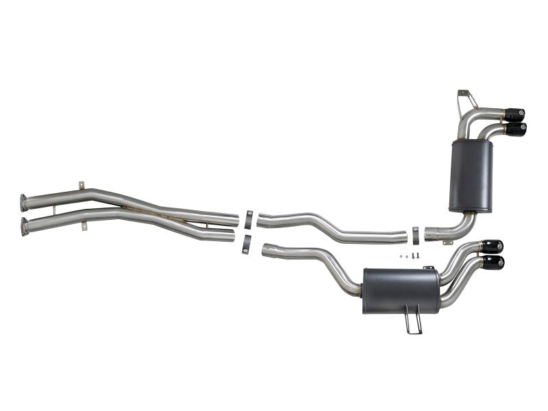 aFe MACH ForceXP 2.5 IN 304 Stainless Steel Cat-Back Exhaust System w/ Black Tips 01-06 BMW M3 (E46) - Eastern Shore Retros