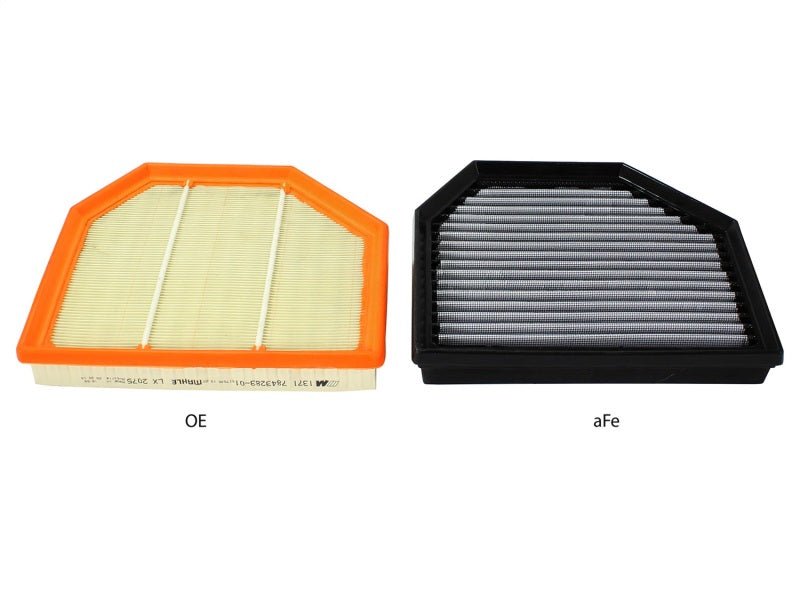 aFe MagnumFLOW OEM Replacement Air Filter PRO Dry S 2015 BMW M3/M4 (F80/F82) 3.0L S55 (tt) Qty. 2 - Eastern Shore Retros