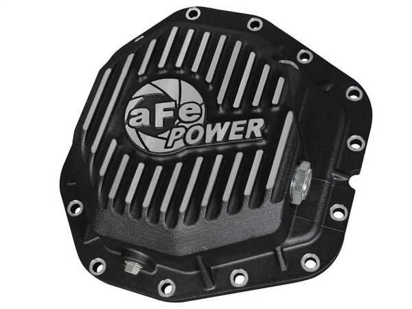 aFe Power Rear Diff Cover Black w/Machined Fins 17 Ford F-350/F-450 6.7L (td) Dana M300-14 (Dually) - Eastern Shore Retros