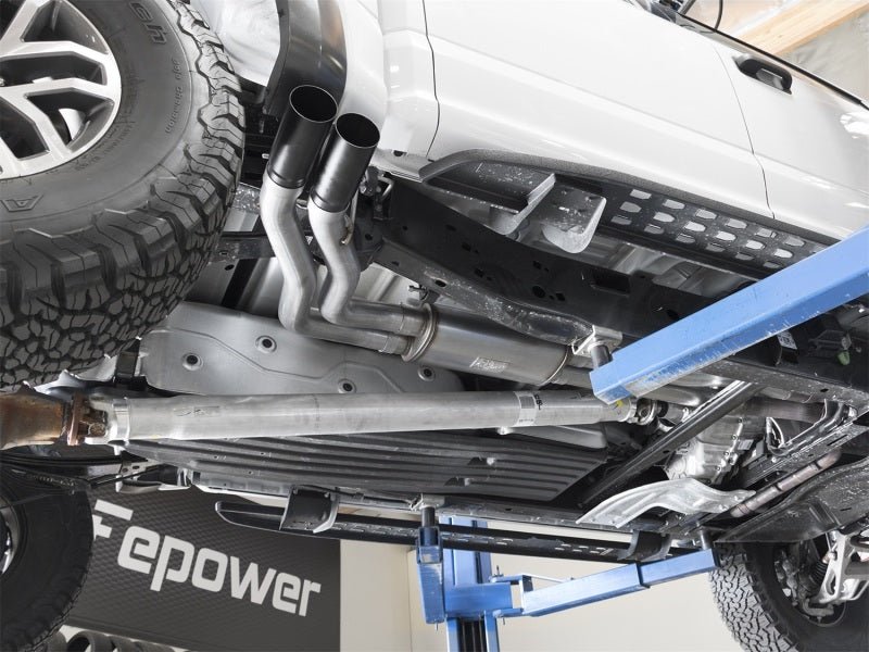 aFe POWER Rebel Series 3in 409 SS Cat Back Exhaust w/ Black Tips 17 Ford F-150 Raptor V6-3.5L - Eastern Shore Retros