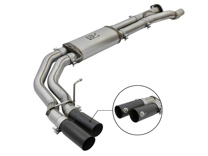 aFe POWER Rebel Series 3in 409 SS Cat Back Exhaust w/ Black Tips 17 Ford F-150 Raptor V6-3.5L - Eastern Shore Retros