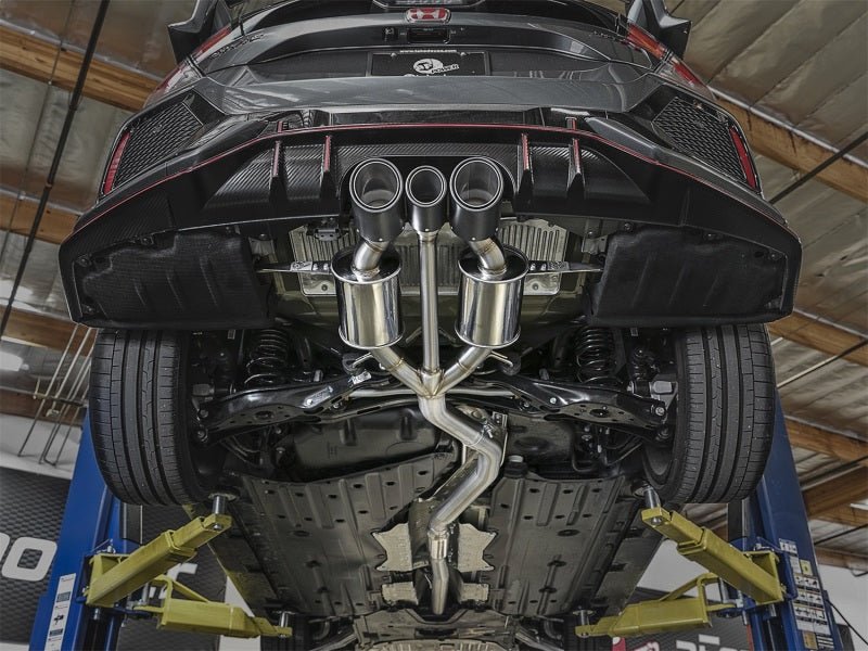 aFe POWER Takeda 2-1/2in to 2-1/4in 304SS Catback Dual-Exit Exhaust 17+ Honda Civic Type R w/CF Tips - Eastern Shore Retros