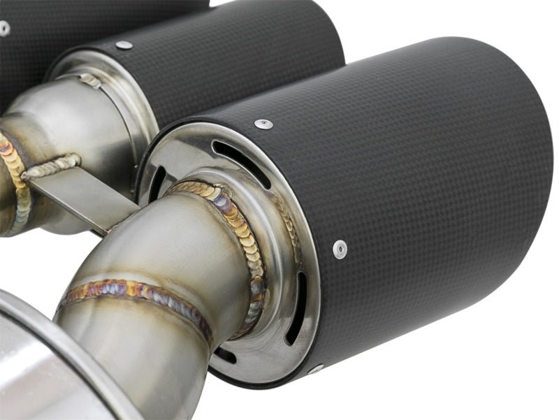 aFe POWER Takeda 2-1/2in to 2-1/4in 304SS Catback Dual-Exit Exhaust 17+ Honda Civic Type R w/CF Tips - Eastern Shore Retros