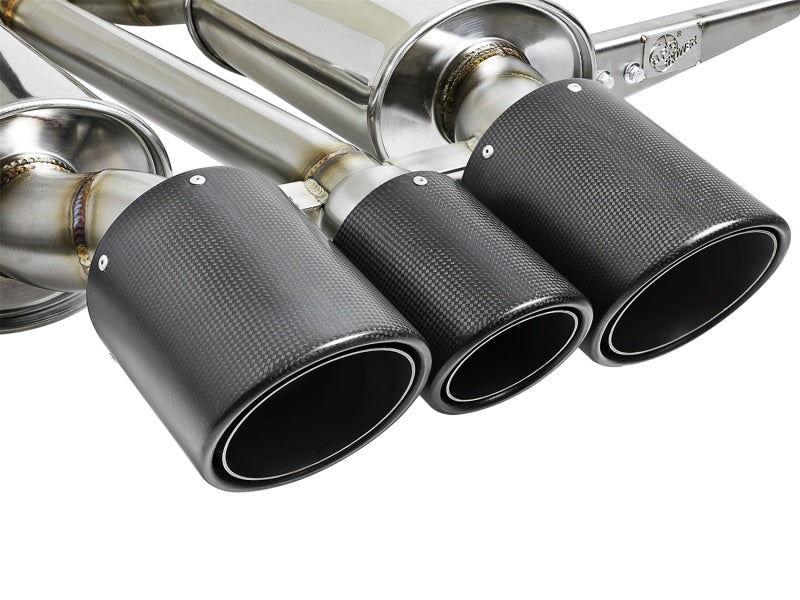 aFe POWER Takeda 2-1/2in to 2-1/4in 304SS Catback Dual-Exit Exhaust 17+ Honda Civic Type R w/CF Tips - Eastern Shore Retros