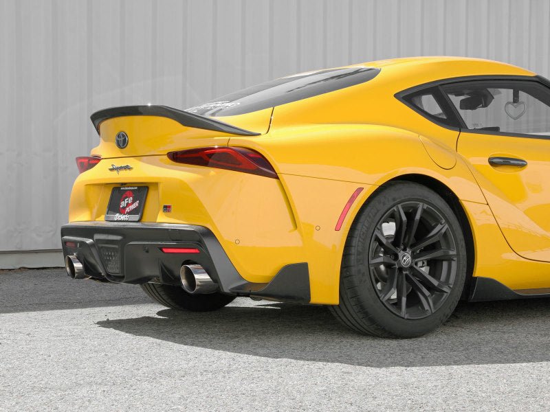 aFe POWER Takeda 2021 Toyota Supra 2.0L (t) 2.5in-3in 304 SS CB Exhaust w/ Polished Tips - Eastern Shore Retros