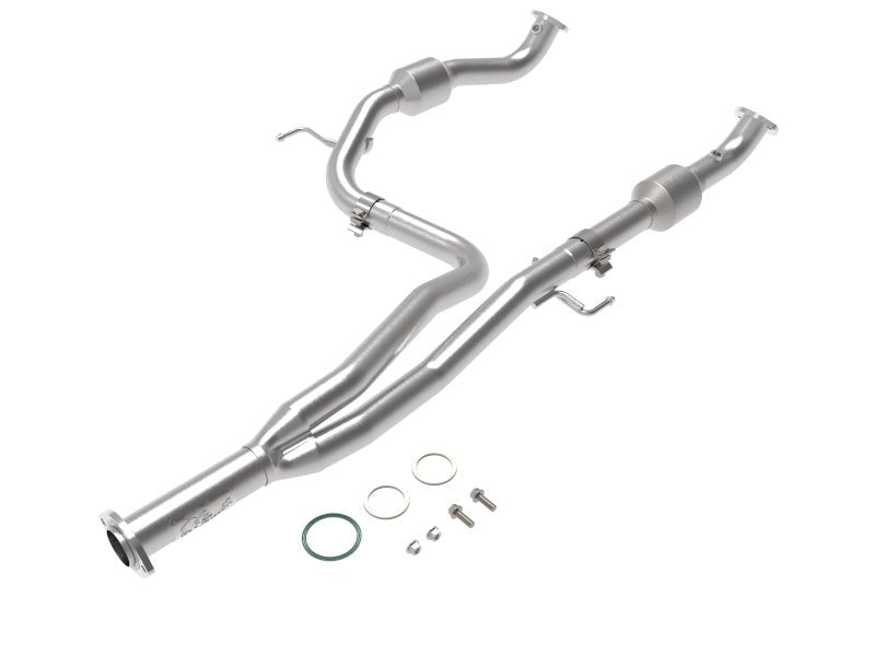 aFe Power Twisted Steel Y-Pipe w/ Cat SS 16-20 Toyota Tacoma V6 3.5L (4WD Only) - Eastern Shore Retros