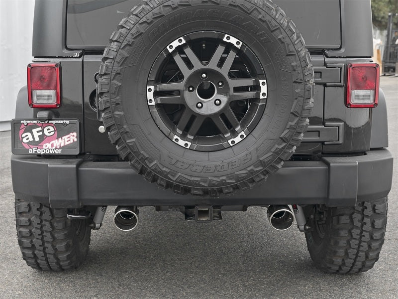 aFe Rebel Series 2.5in 409 SS Axle-Back Exhaust w/Polished Tips 07+ Jeep Wrangler (JK) V6 3.6L/3.8L - Eastern Shore Retros