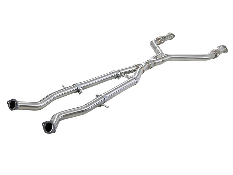 aFe Takeda 2.5in to 3in 304 SS Y-Pipe Exhaust System 16-18 Infiniti Q50/Q60 V6-3.0L (tt) - Eastern Shore Retros