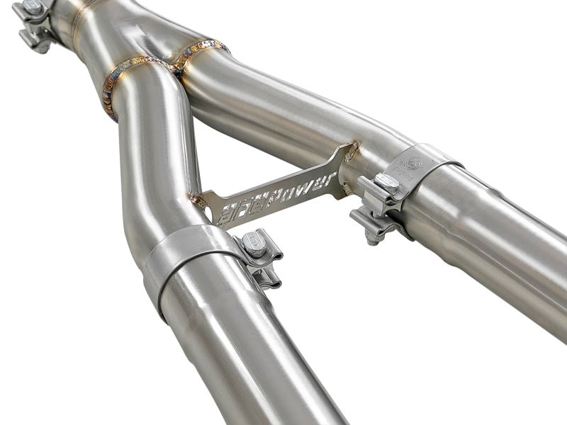 aFe Takeda 2.5in to 3in 304 SS Y-Pipe Exhaust System 16-18 Infiniti Q50/Q60 V6-3.0L (tt) - Eastern Shore Retros