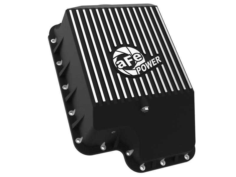 afe Transmission Pan (Black); Ford Diesel Trucks 03-10 V8-6.0/6.4L (td) - Eastern Shore Retros