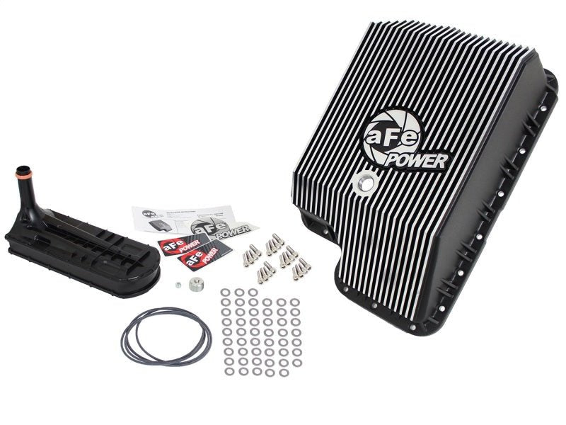 afe Transmission Pan (Black); Ford Diesel Trucks 03-10 V8-6.0/6.4L (td) - Eastern Shore Retros