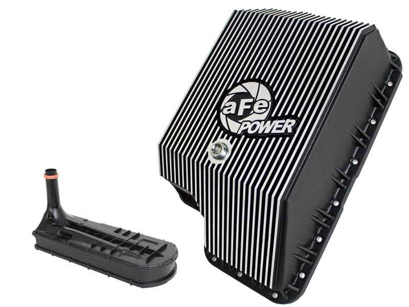 afe Transmission Pan (Black); Ford Diesel Trucks 03-10 V8-6.0/6.4L (td) - Eastern Shore Retros