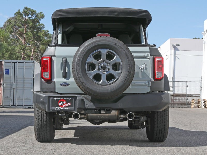 aFe Vulcan 3in 304 SS Axle-Back Exhaust 2021 Ford Bronco L4-2.3L (t)/V6-2.7L (tt) w/ Polished Tips - Eastern Shore Retros