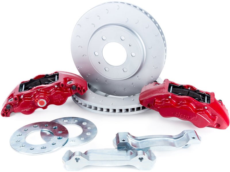 Alcon 09-20 F-150/Raptor Gen1-2 347x36mm Rotors 6-Piston Red Front Brake Kit Requires alcAC011507NAN - Eastern Shore Retros