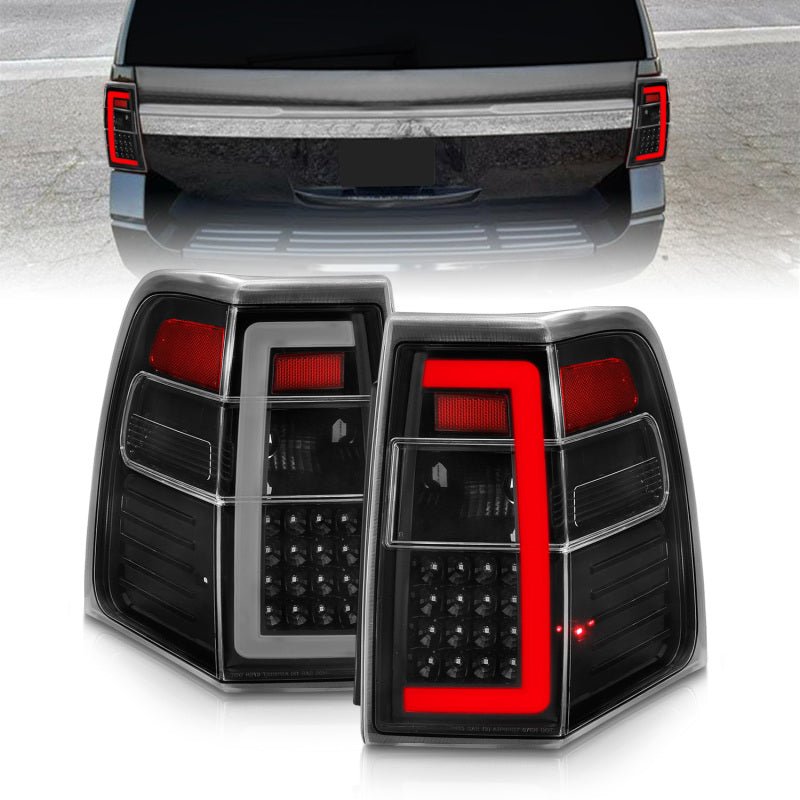 ANZO 07-17 Ford Expedition LED Taillights w/ Light Bar Black Housing Clear Lens - Eastern Shore Retros