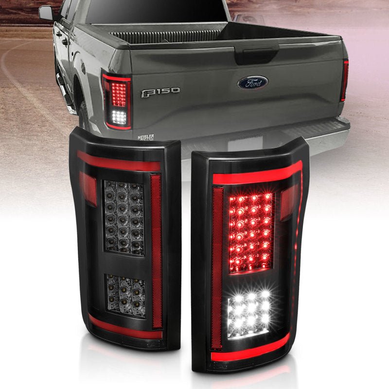 ANZO 15-17 Ford F-150 LED Taillights - Smoke - Eastern Shore Retros