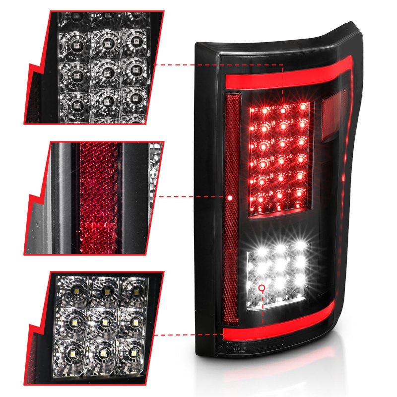 ANZO 15-17 Ford F-150 LED Taillights - Smoke - Eastern Shore Retros