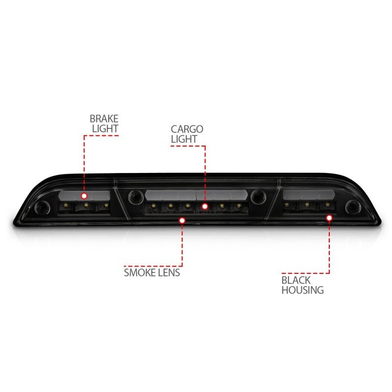 ANZO 15-20 Ford F-150 - F-450 LED Third Brake Light - Black Housing/Smoke Lens - Eastern Shore Retros