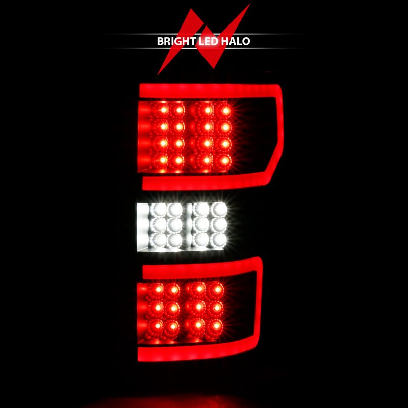 ANZO 18-19 Ford F-150 LED Taillight Black Housing Clear Lens Red Light Bar W/Sequential - Eastern Shore Retros