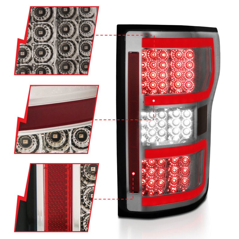 ANZO 18-19 Ford F-150 LED Taillights Smoke - Eastern Shore Retros