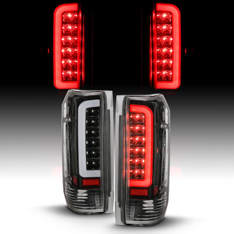 ANZO 1987-1996 Ford F-150 LED Taillights Black Housing Clear Lens (Pair) - Eastern Shore Retros