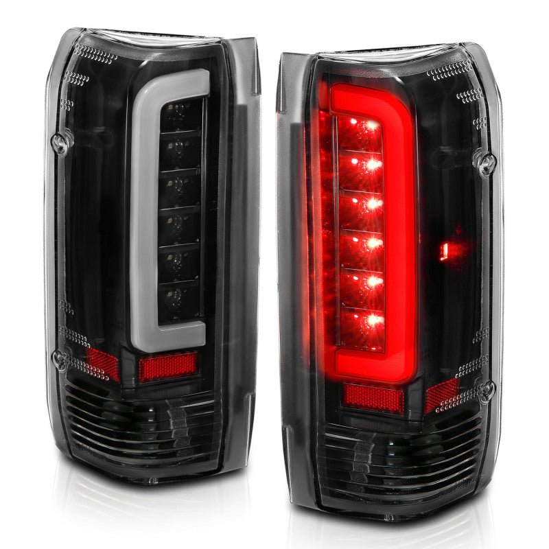 ANZO 1987-1996 Ford F-150 LED Taillights Black Housing Clear Lens (Pair) - Eastern Shore Retros