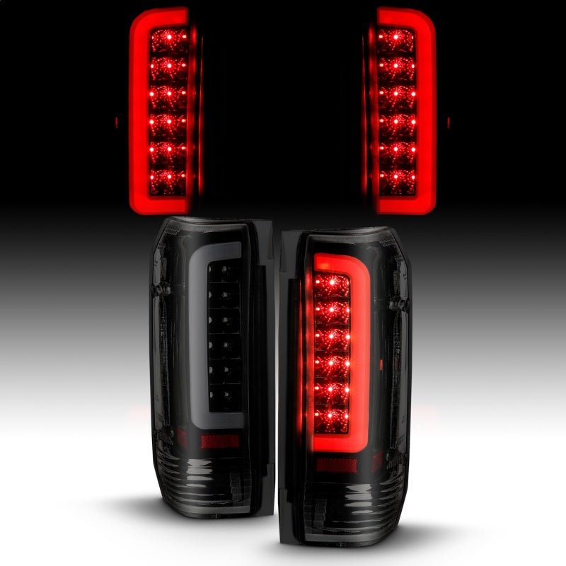 ANZO 1987-1996 Ford F-150 LED Taillights Black Housing Smoke Lens (Pair) - Eastern Shore Retros