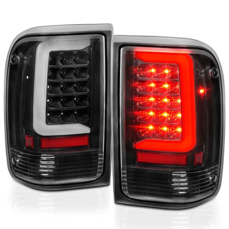 ANZO 1993-1997 Ford Ranger LED Tail Lights w/ Light Bar Black Housing Clear Lens - Eastern Shore Retros