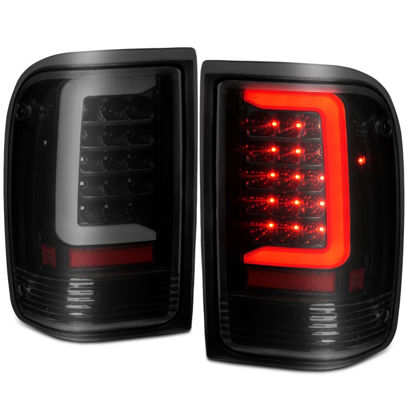 ANZO 1993-1997 Ford Ranger LED Tail Lights w/ Light Bar Black Housing Clear Lens - Eastern Shore Retros