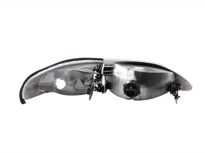 ANZO 1994-1998 Ford Mustang Crystal Headlights Chrome - Eastern Shore Retros