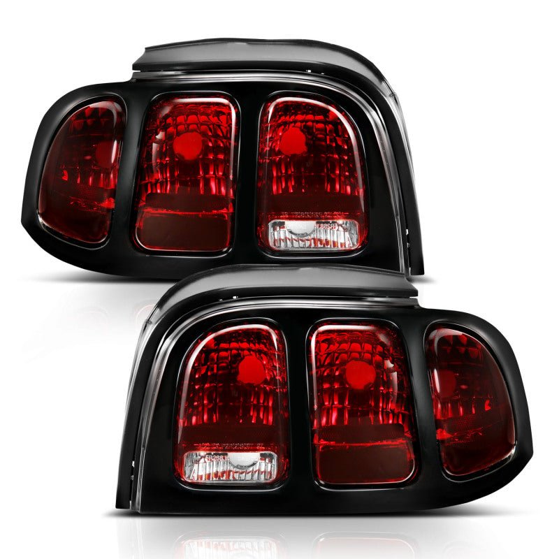 ANZO 1994-1998 Ford Mustang Taillight Dark Red Lens (OE Style) - Eastern Shore Retros