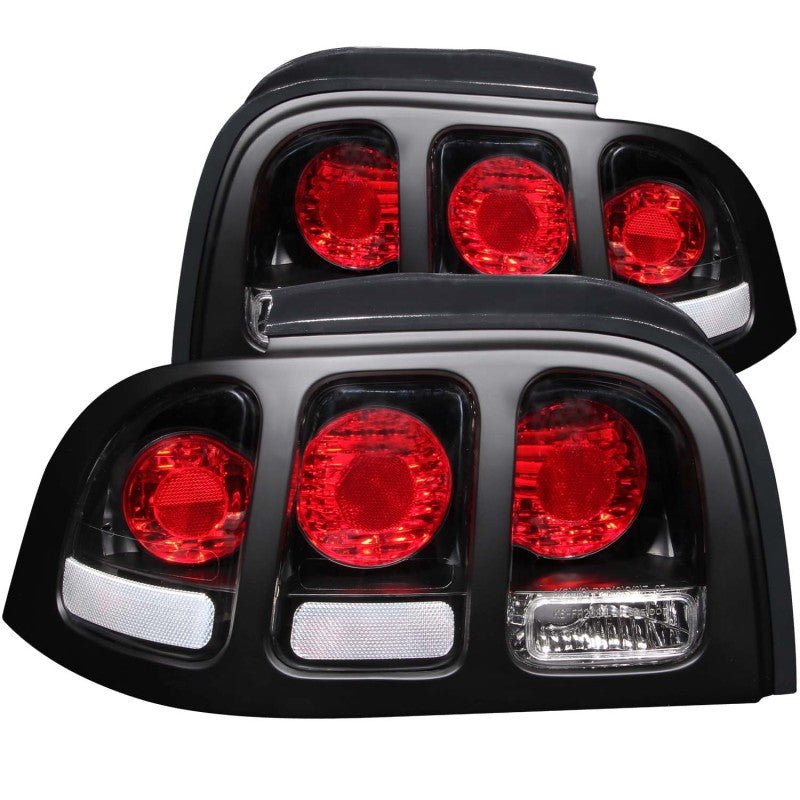 ANZO 1994-1998 Ford Mustang Taillights Black - Eastern Shore Retros