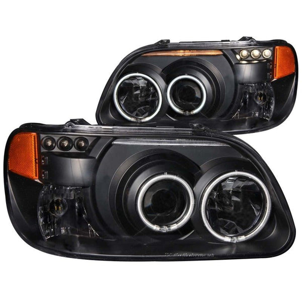 ANZO 1995-2001 Ford Explorer Projector Headlights w/ Halo Black 1 pc - Eastern Shore Retros