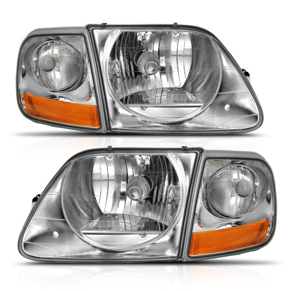 ANZO 1997-2003 Ford F-150 Crystal Headlight G2 Clear With Parking Light - Eastern Shore Retros