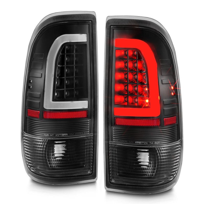 ANZO 1997-2003 Ford F-150 LED Tail Lights w/ Light Bar Black Housing Clear Lens - Eastern Shore Retros