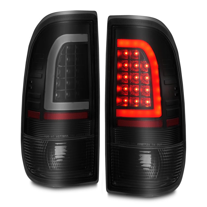 ANZO 1997-2003 Ford F-150 LED Tail Lights w/ Light Bar Black Housing Smoke Lens - Eastern Shore Retros