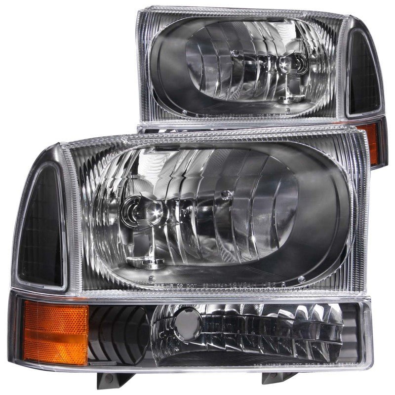 ANZO 2000-2004 Ford Excursion Crystal Headlights Black - Eastern Shore Retros