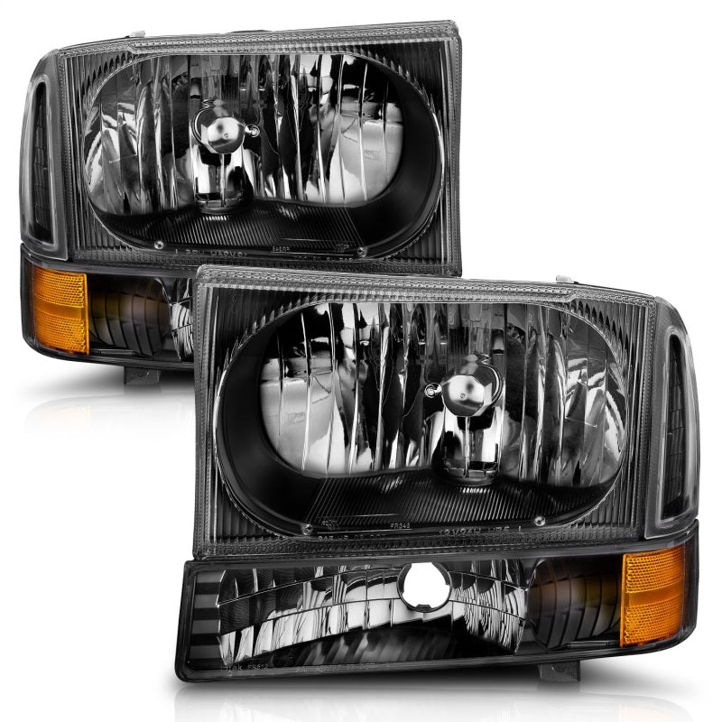 ANZO 2000-2004 Ford Excursion Crystal Headlights Black - Eastern Shore Retros