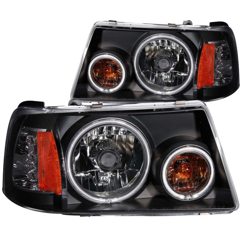 ANZO 2001-2011 Ford Ranger Projector Headlights w/ Halo Black (CCFL) 1 pc - Eastern Shore Retros