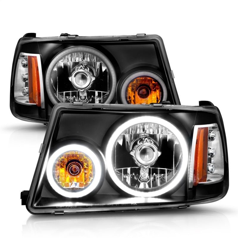 ANZO 2001-2011 Ford Ranger Projector Headlights w/ Halo Black (CCFL) 1 pc - Eastern Shore Retros