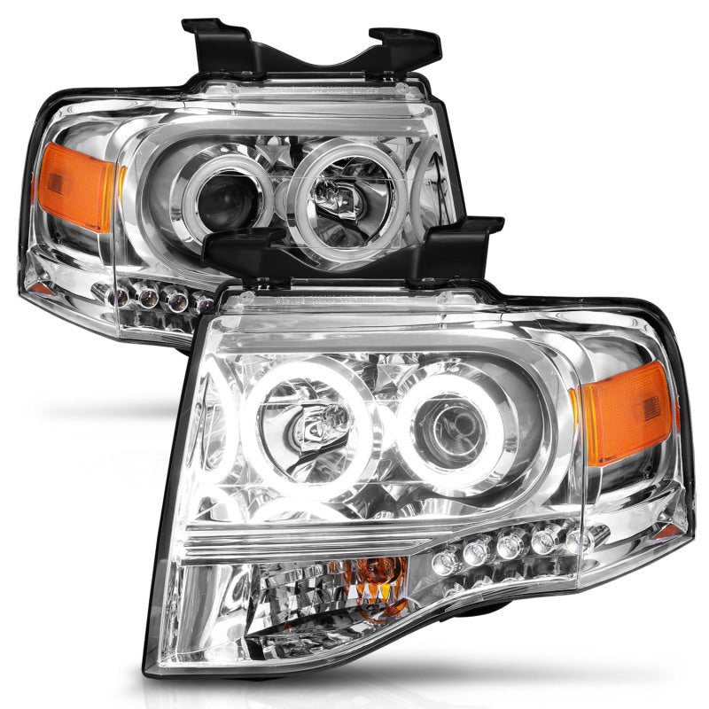 ANZO 2007-2014 Ford Expedition Projector Headlights Chrome - Eastern Shore Retros