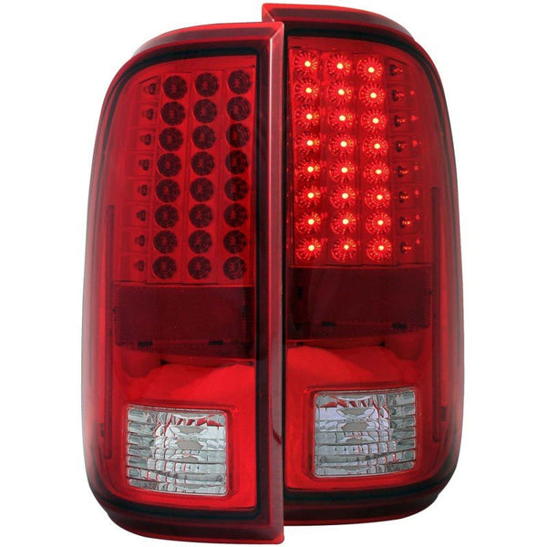 ANZO 2008-2015 Ford F-250 LED Taillights Red/Clear - Eastern Shore Retros