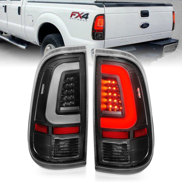 ANZO 2008-2016 Ford F-250 LED Taillights Black Housing Clear Lens (Pair) - Eastern Shore Retros