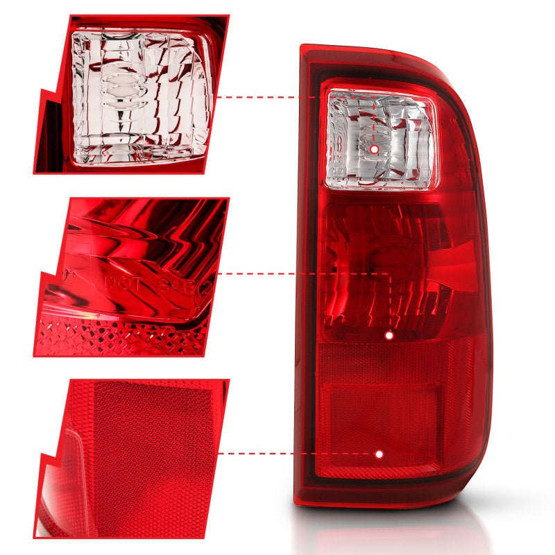 ANZO 2008-2016 Ford F-250 Taillight Red/Clear Lens (OE Replacement) - Eastern Shore Retros