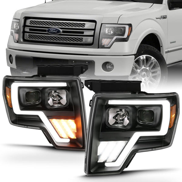 ANZO 2009-2013 Ford F-150 Projector Light Bar G4 Switchback H.L.Black Amber - Eastern Shore Retros